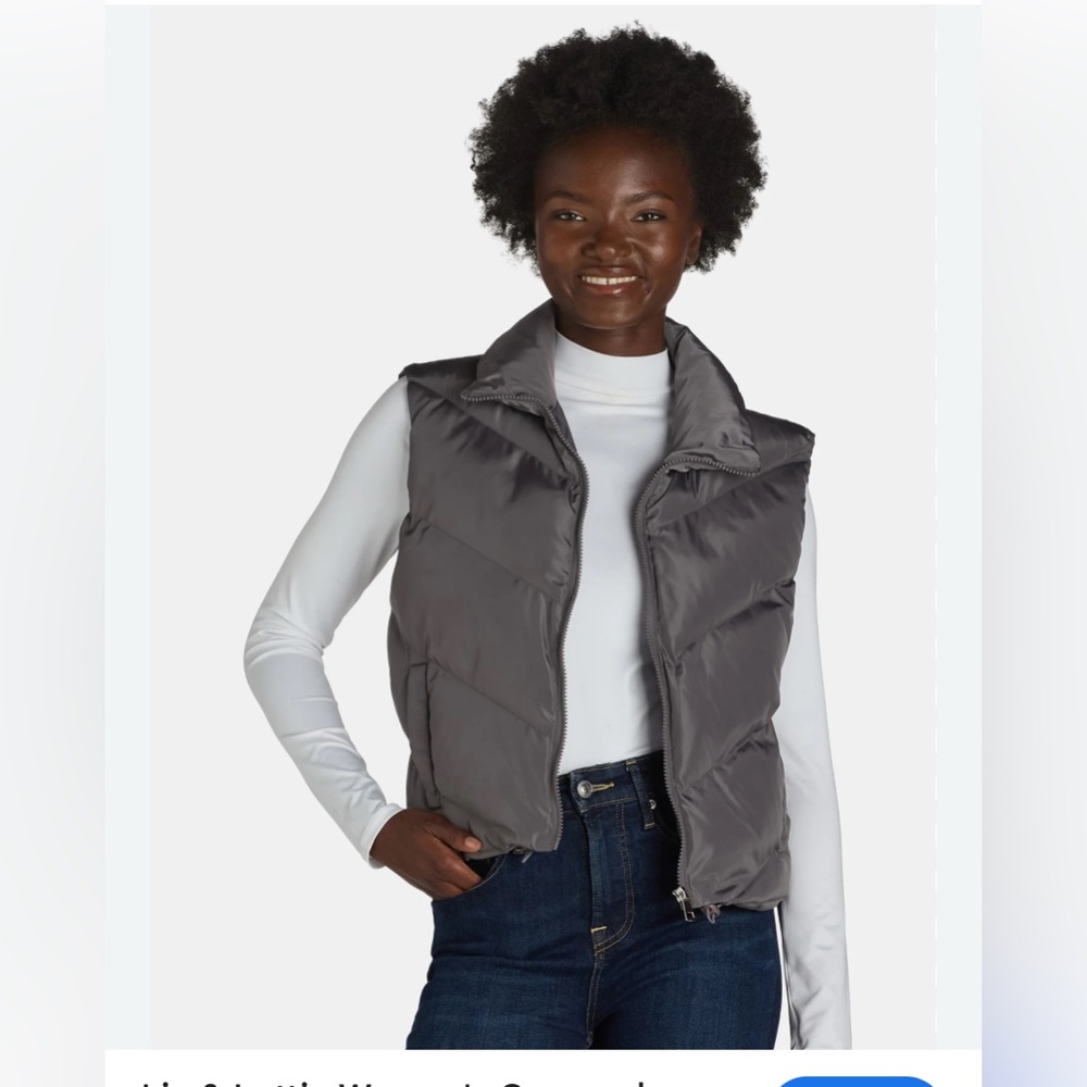 Liv & Lottie  Lined Cropped Puffer Vest nwt size medium